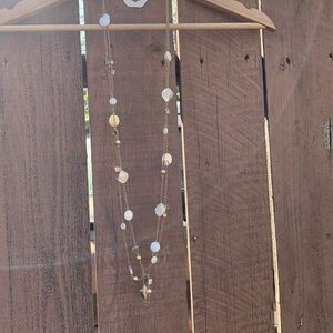 CJ Banks long beaded/stone necklace, nwt